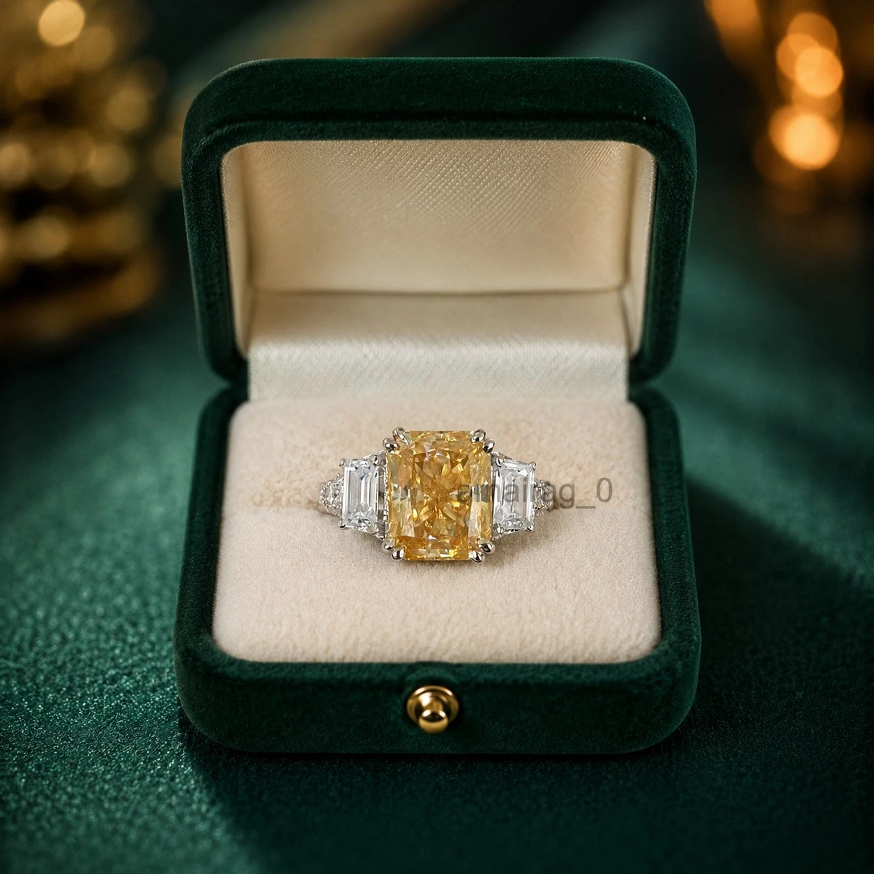 6 Ct Champagne Ring Radiant Cut (6)