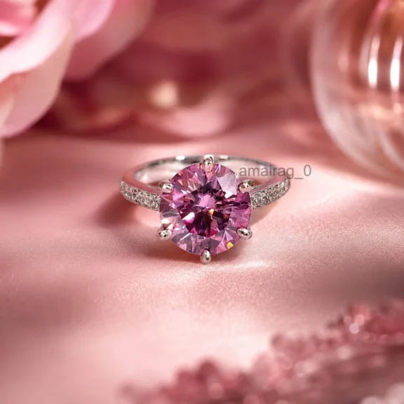 6 Ct Pink Diamond Ring 925 (1)