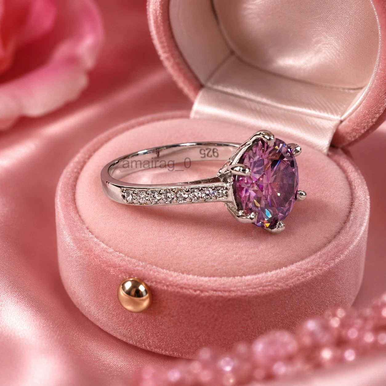 6 Ct Pink Diamond Ring 925 (4)