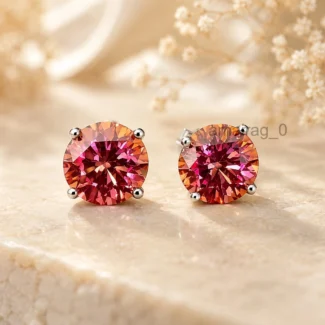 6 Ct Pink earring