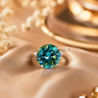 7.65 Ct Blue Diamond Ring White Gold (1)