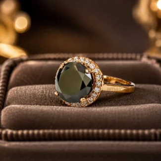 8 Ct Black Diamond Ring 1