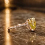 8 Ct Champagne Diamond Ring Heart 3