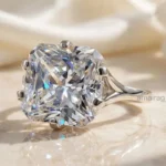8 ct White Diamond Ring Radiant Cut (2)