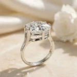 8 ct White Diamond Ring Radiant Cut (3)