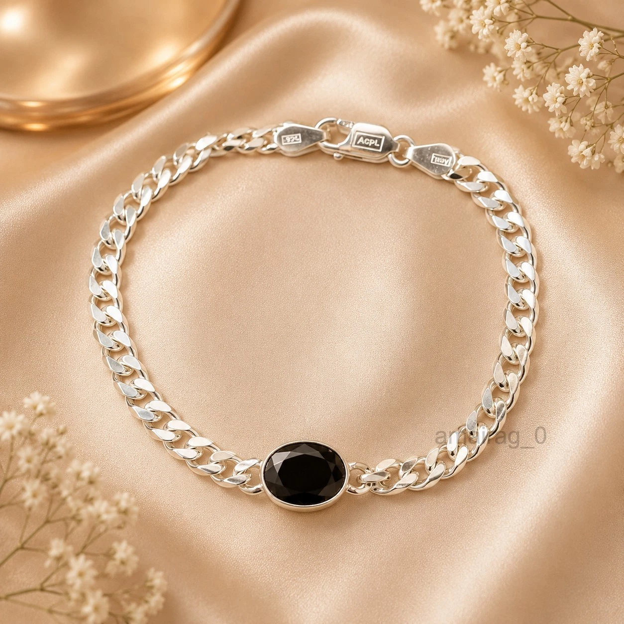 Black Diamond Mens Bracelet