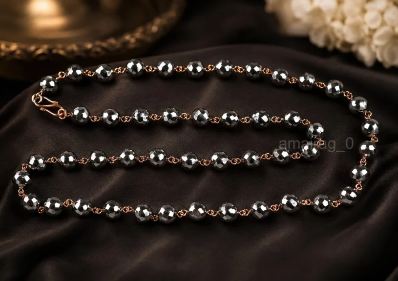 Black Diamond Necklace 6mm 22 (1)
