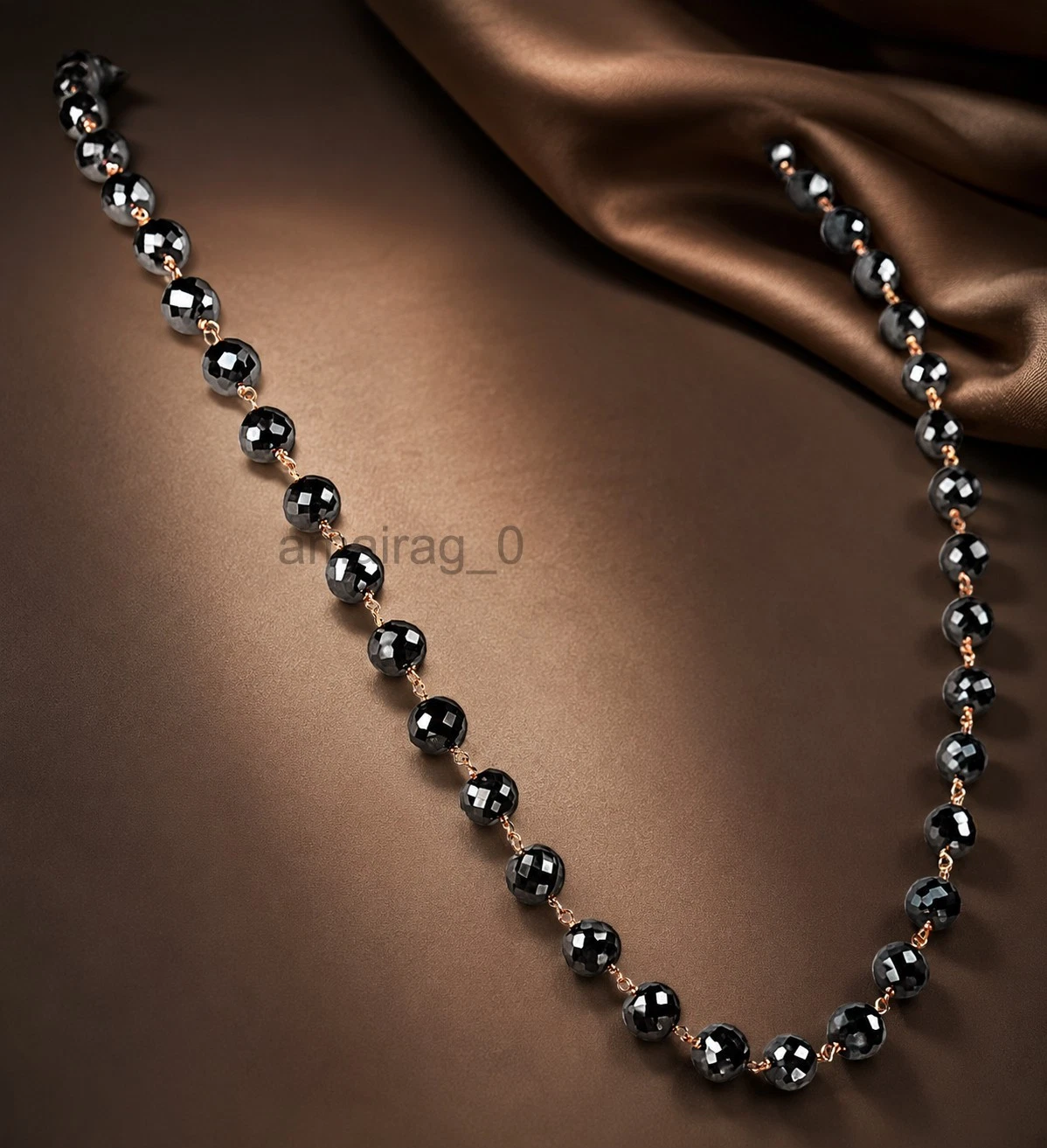 Black Diamond Necklace 6mm 22 (2)