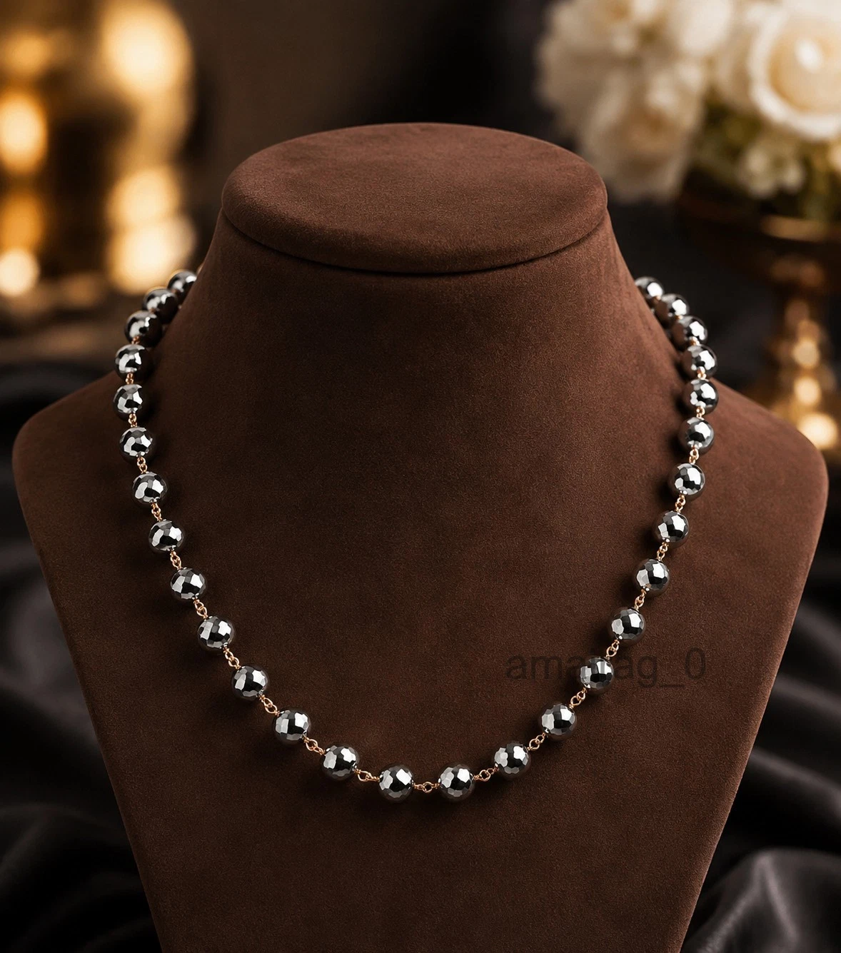 Black Diamond Necklace 6mm 22 (3)