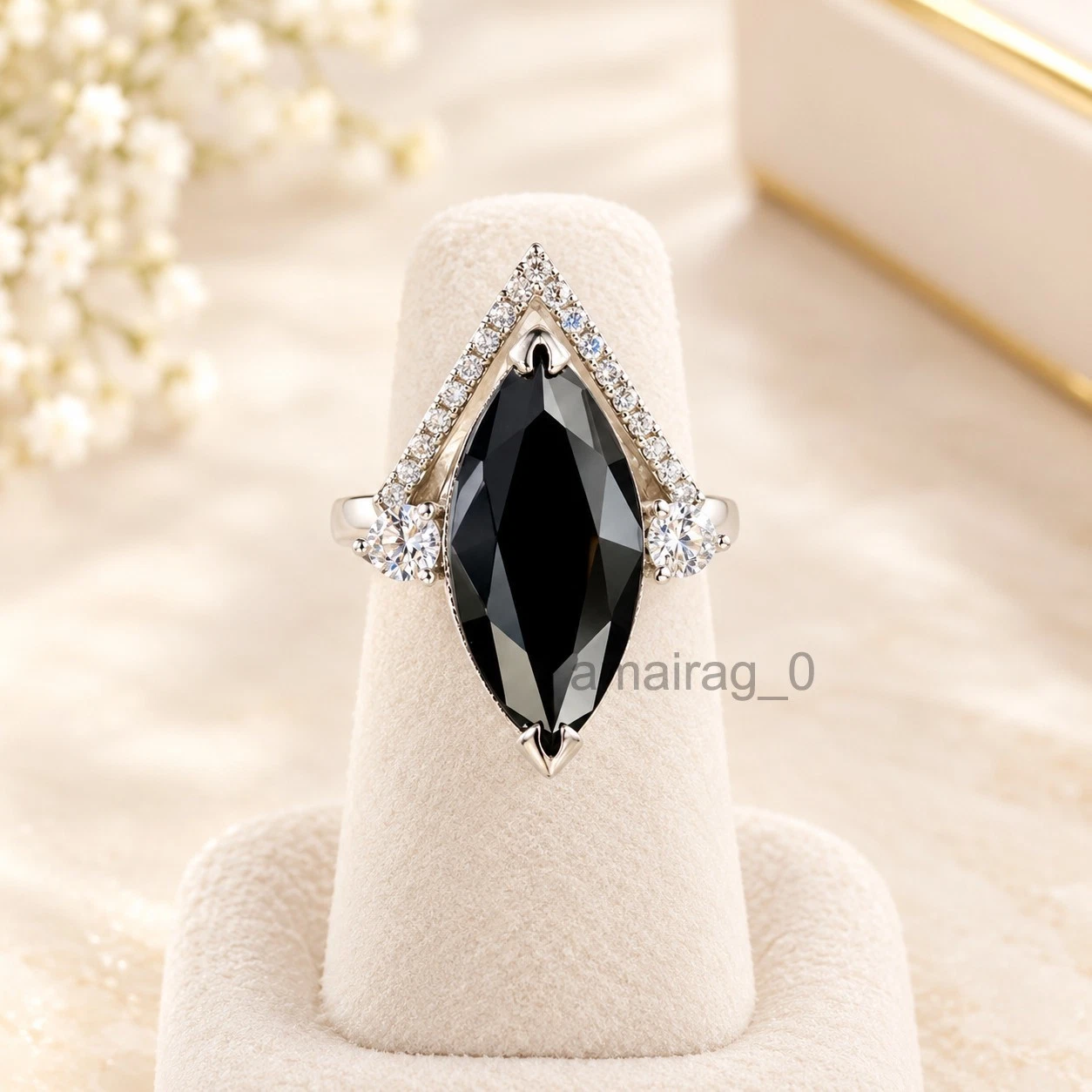 Black Diamond Ring 5 Ct 4