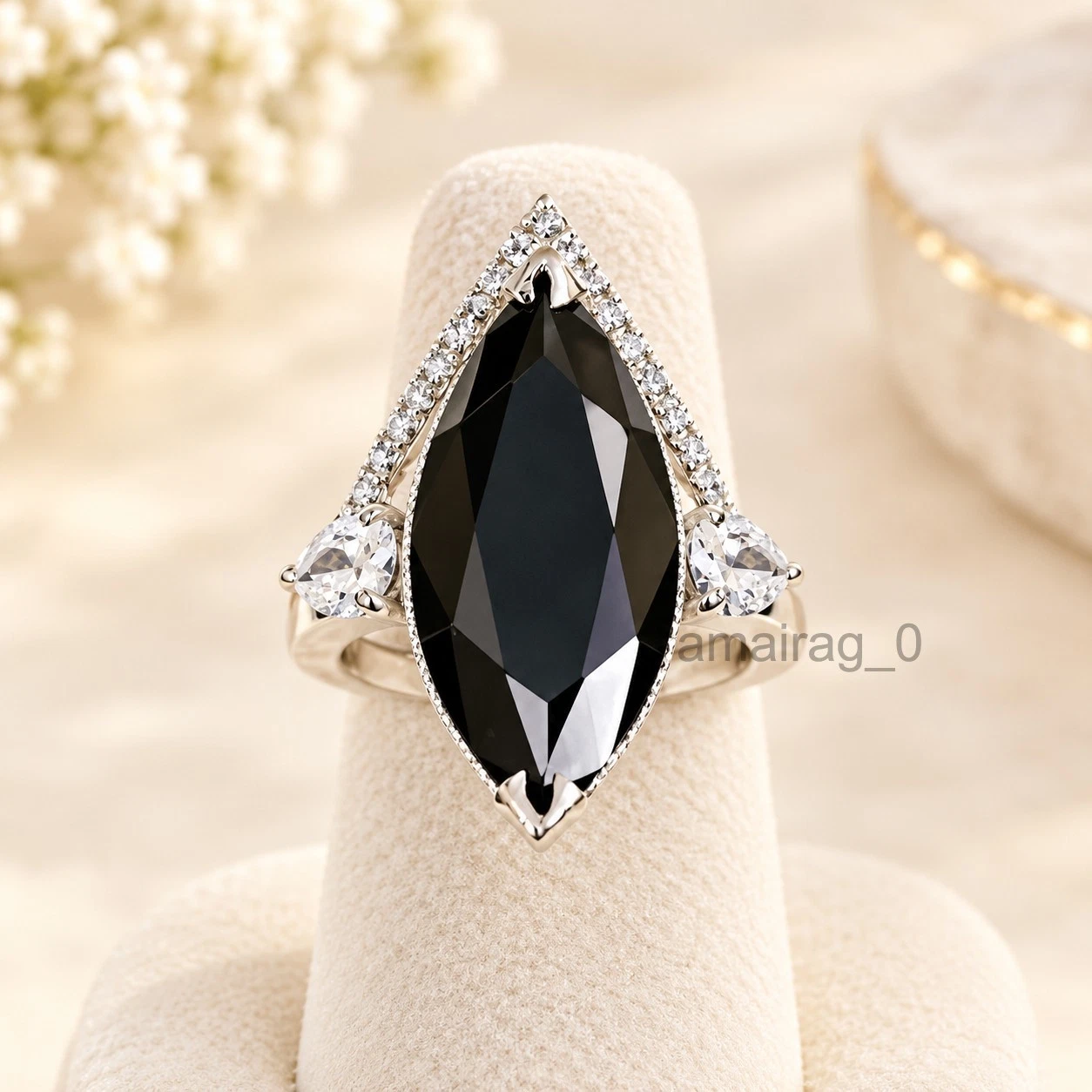 Black Diamond Ring 5 Ct