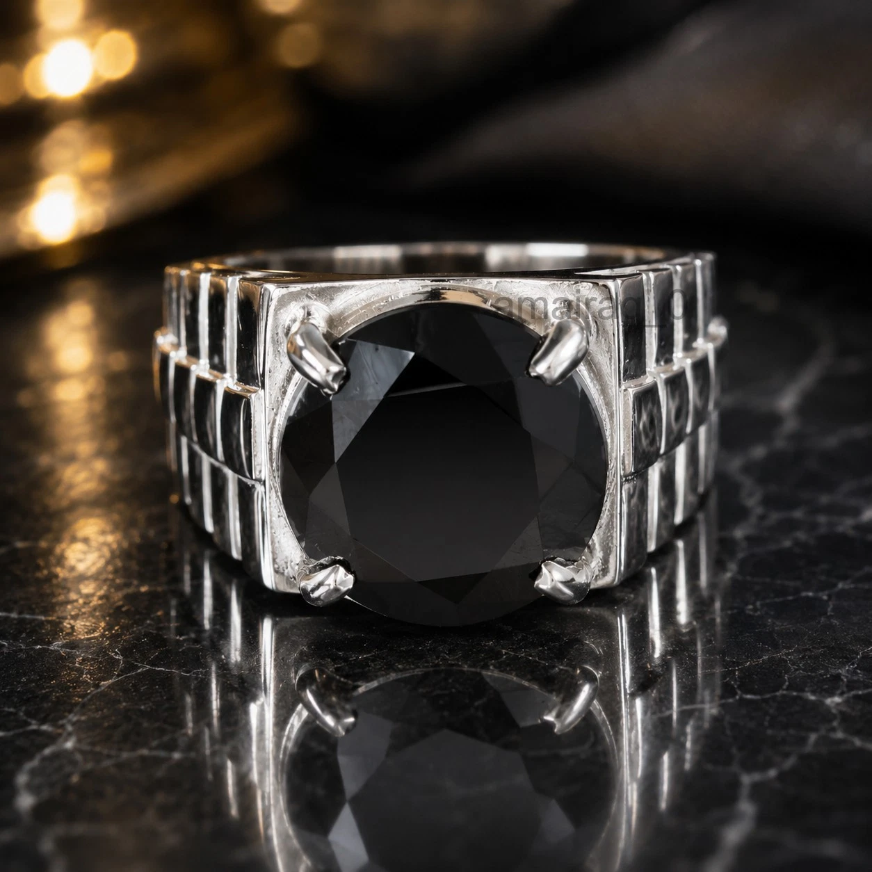 Black Diamond Ring 5.25 Ct (1)