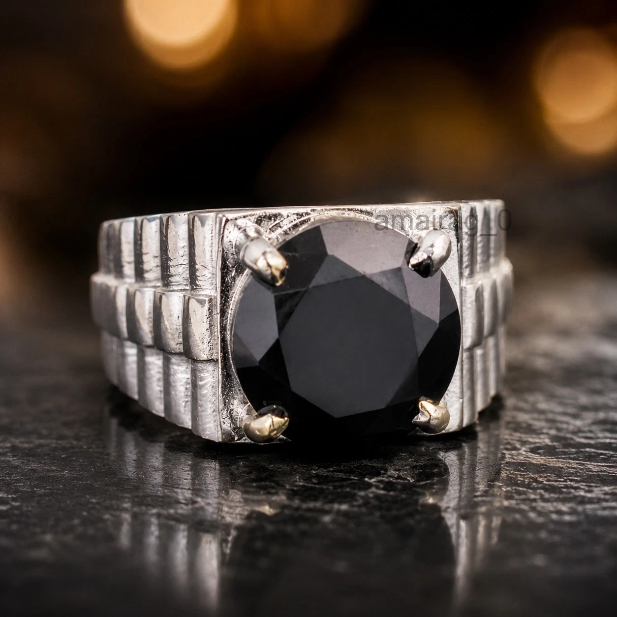 Black Diamond Ring 5.25 Ct (3)