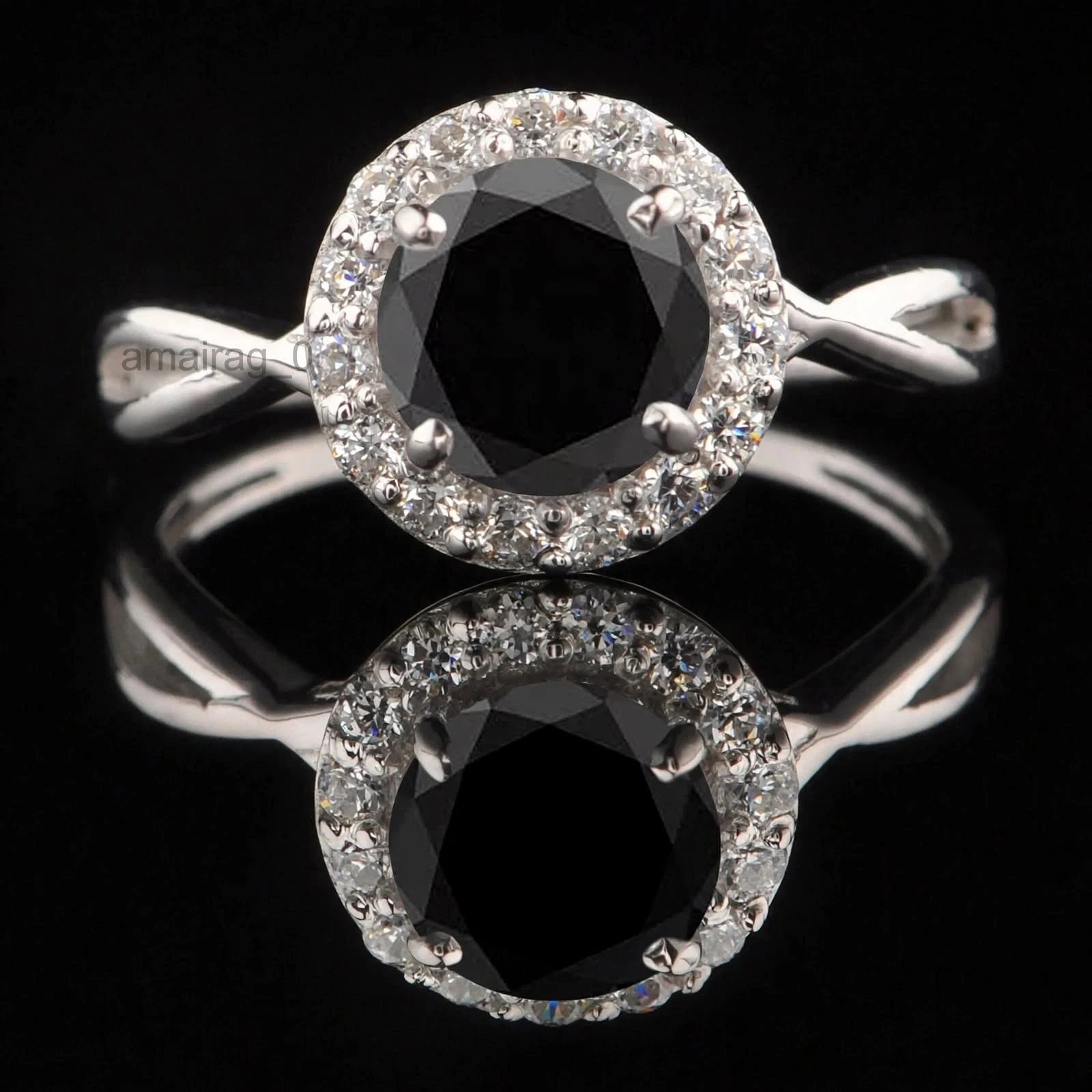 Black Diamond Ring Carbonado