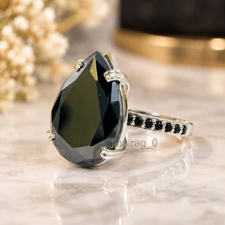 Black Diamond Ring Pear 1
