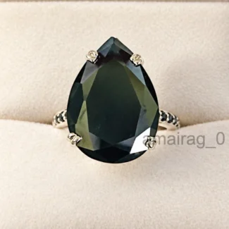 Black Diamond Ring Pear