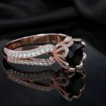 Black Diamond Ring Rose Gold 1