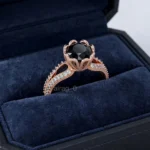 Black Diamond Ring Rose Gold 2