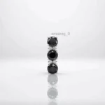 Black Diamond Stud Earrings 1