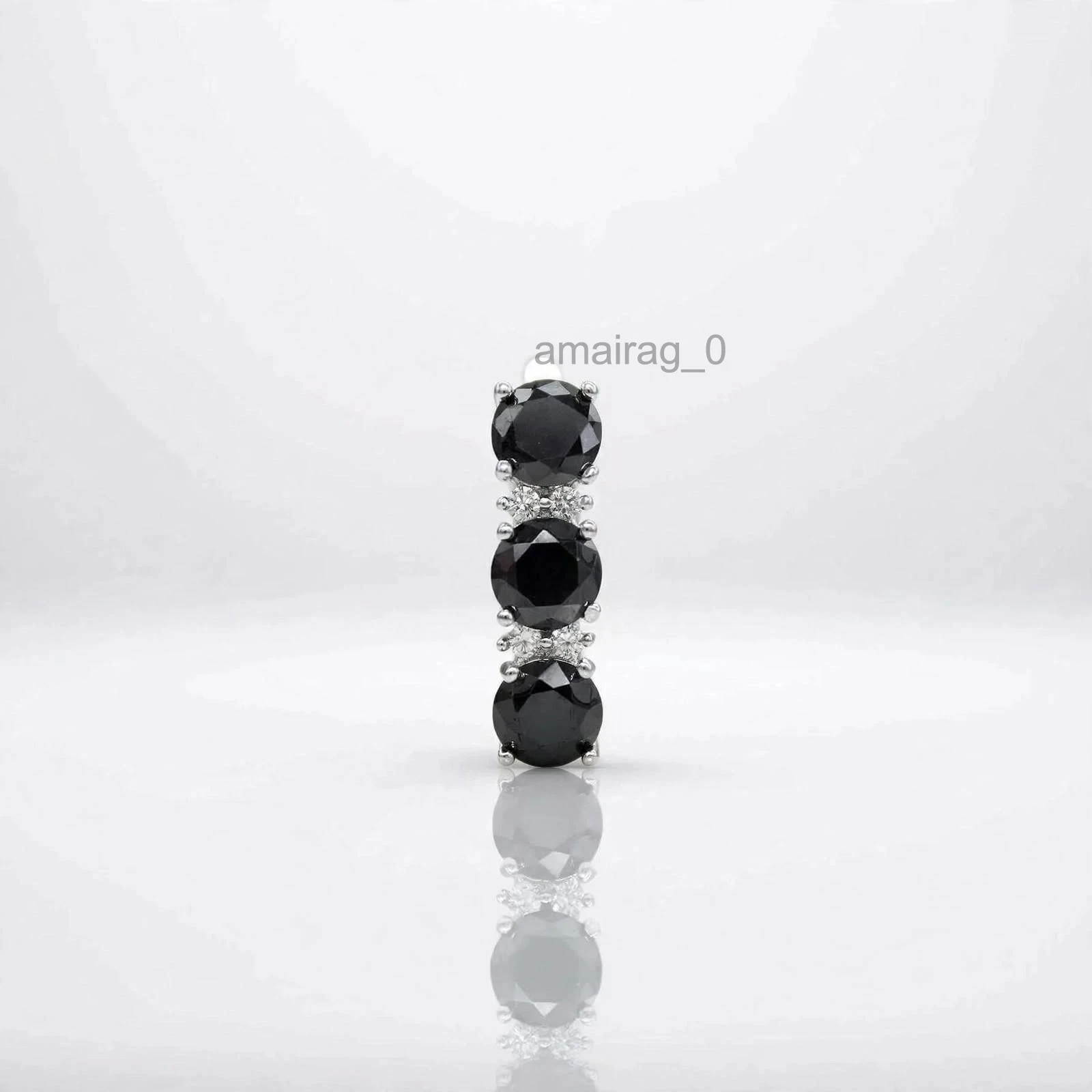Black Diamond Stud Earrings 1