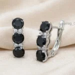 Black Diamond Stud Earrings