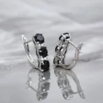 Black Diamond Stud Earrings 2