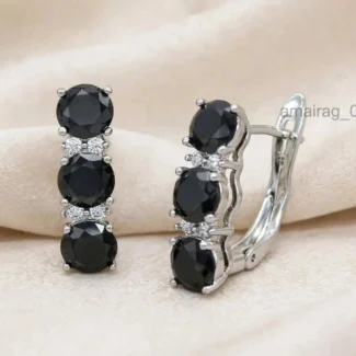 Black Diamond Stud Earrings