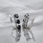 Black Diamond Stud Earrings 4