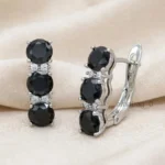 Black Diamond Stud Earrings 5