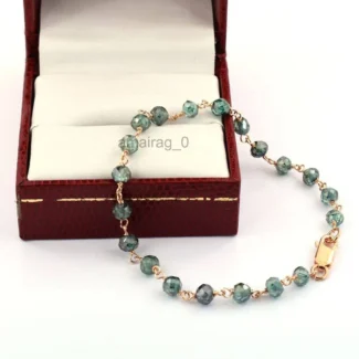 Blue Treated Diamond Bracelet 6mm 1