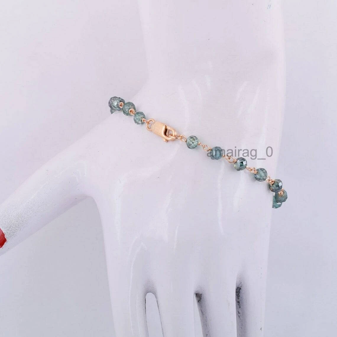 Blue Treated Diamond Bracelet 6mm 2