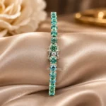 Blue Treated Diamond Tennis Bracelet 2