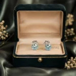 Blue Treated Stud Earrings