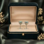 Blue Treated Stud Earrings 2
