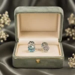 Blue Treated Stud Earrings 3