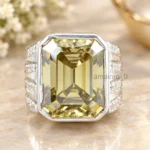 Champagne Diamond Ring 10 Ct Emerald (1)