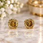 Champagne Diamond Stud 5 Ct Yellow (1)
