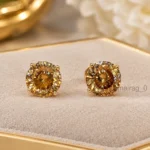 Champagne Diamond Stud 5 Ct Yellow (2)