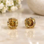 Champagne Diamond Stud 5 Ct Yellow (3)