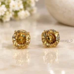 Champagne Diamond Stud 5 Ct Yellow (5)