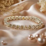 Champagne Diamond Tennis Bracelet 3