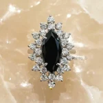 Engagement Ring 4 Ct Black