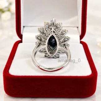 Engagement Ring 4 Ct Black 2