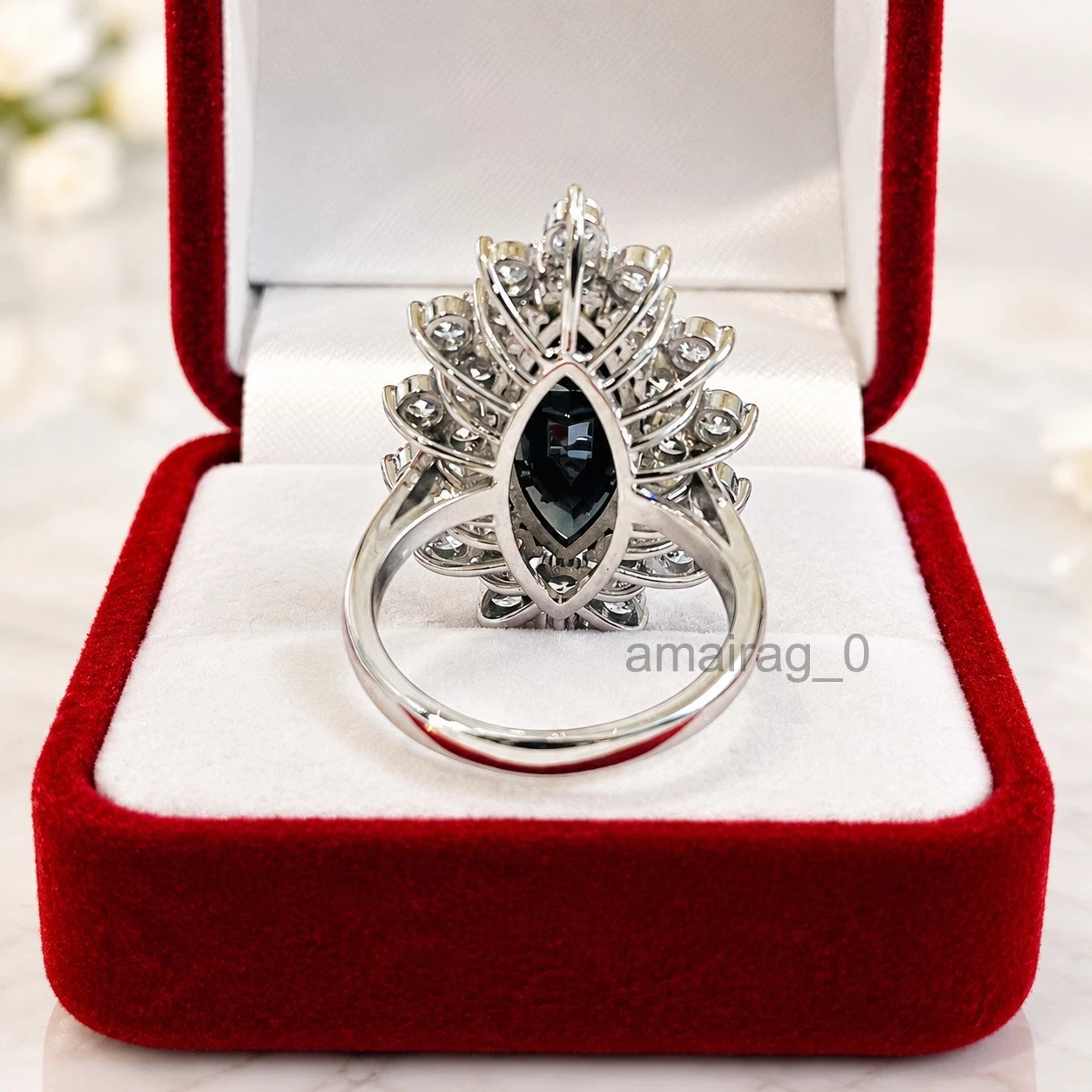 Engagement Ring 4 Ct Black 2