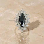 Engagement Ring 4 Ct Black 4
