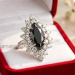 Engagement Ring 4 Ct Black 6