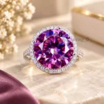 Pink Halo Ring 10 Ct 925 (2)