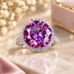 Pink Halo Ring 10 Ct 925 (4)
