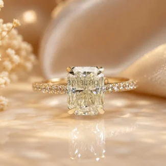 Radiant Cut 5 Ct Off White HPHT (1)