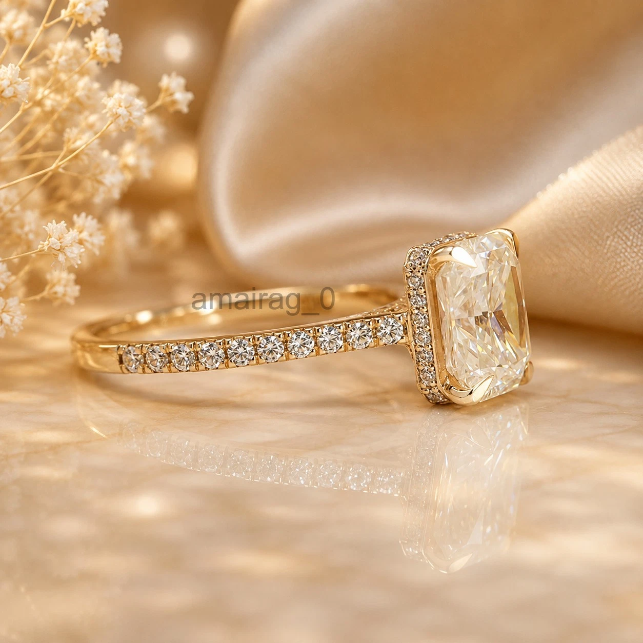 Radiant Cut 5 Ct Off White HPHT (3)
